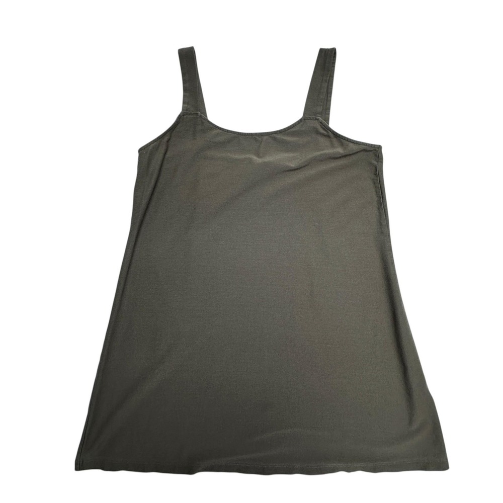 Eileen Fisher Tank Top Womens Medium Brown Stretch Scoop Neck Camisole Jersey